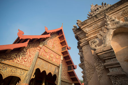 The Wat Prathat Lampang Luang near of the city of Lampang in North Thailand.
