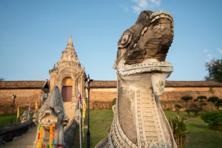 The Wat Prathat Lampang Luang near of the city of Lampang in North Thailand.