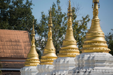the wat chedi sao lang near of the city of Lampang in North Thailand.