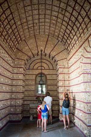 the capela dos ossos at the Igreja do Carmo in the old town of Faro at the east Algarve in the south...
