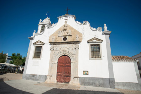 the old church in the old town of Moncarapacho near Olhao at the east Algarve in the south of...