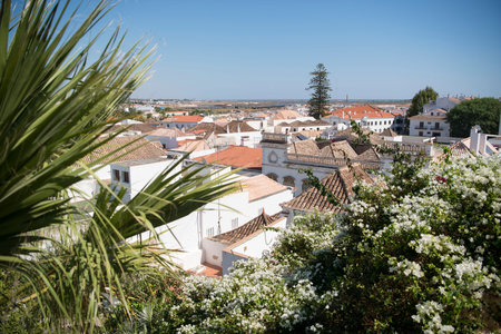 the old town of Tavira at the east Algarve in the south of Portugal in Europe.