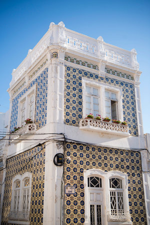 the Old Town of Olhao at the east Algarve in the south of Portugal in Europe.