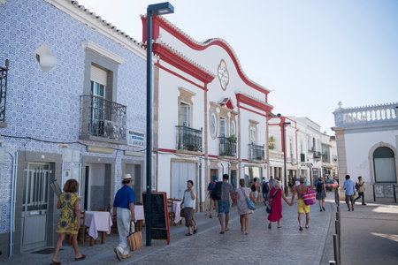 the old town of Tavira at the east Algarve in the south of Portugal in Europe.
