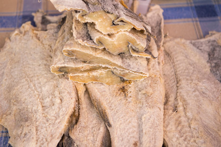 the fishmarket in the Markethall in the town of Loule in the Algarve in the south of Portugal in...