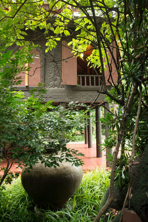 the Suan Pakkad palace in the city of Bangkok on 3.11.2016 in Thailandのeditorial素材