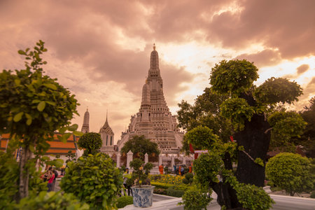 the Wat Arun in Wang Lang in Thonburi in the city of Bangkok in Thailand.  Thailand, Bangkok,...