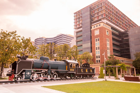 a old locomotive and Train the Siriraj Bimukstan Museum at the Siriraj Hospital in Wang Lang in...