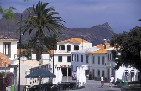 the Village on the Island of Porto Santo ot the Madeira Islands in the Atlantic Ocean of Portugal.のeditorial素材