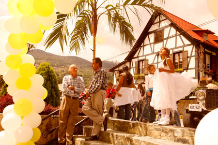 people at the traditional Festival on the 11. November in the Town of the German Colony in the...