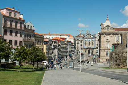 the igreja dos Congregados in the old town of  ribeira in the city centre of Porto in Porugal in...