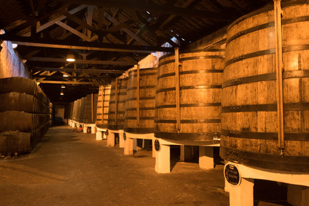 one of the Port wine Cellar of Ferreira at the waterfront  on the Douro River in Ribeira in the city...