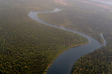 the landscape in a village near the city of Myeik in the south in Myanmar in Southeastasia.のeditorial素材