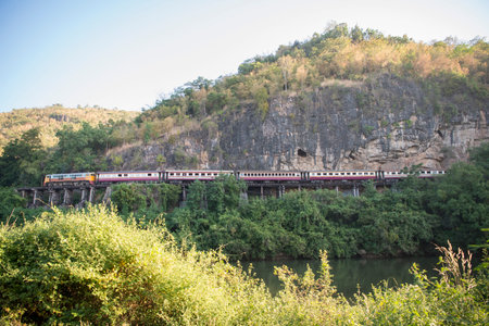the Death Railway travel at the River Kwai of the Burma-Thailand Railway  north of the City of...