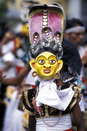 a traditional Festival in December in the town of Dalawella at the westcoast of Sri Lanka in Asien.のeditorial素材