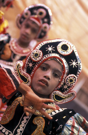 a traditional Festival in December in the town of Dalawella at the westcoast of Sri Lanka in Asien.