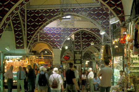 a  shop at a market street at the Old Souq or Bazaar Kapali Carsi Market in the old town of the city...