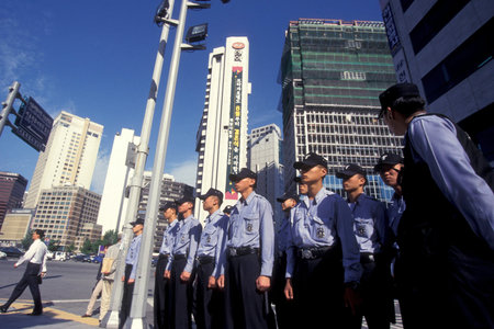 the city centre of Seoul in South Korea in EastAasia.  Southkorea, Seoul, May, 2006