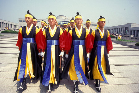 traditional show at the Korean War Memorial in the city of Seoul in South Korea in EastAasia.  Southkorea, Seoul, May, 2006のeditorial素材