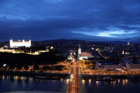 the old town of the city  Bratislava in Slovakia in east europe.のeditorial素材