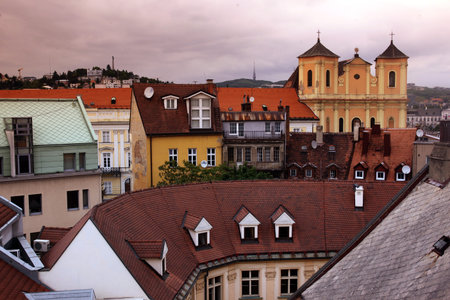 the old town of the city  Bratislava in Slovakia in east europe.のeditorial素材