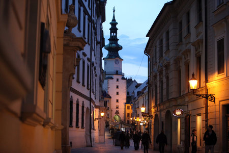 the old town of the city  Bratislava in Slovakia in east europe.