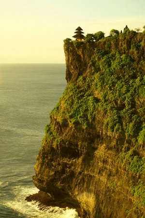 The Uluwatu Cliffside Temple in the south of Island Bali in Indonesia.  Indonesia, Bali, March, 5, 2001のeditorial素材