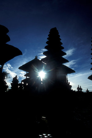 The Pura Taman Ayun Temple in Menglan on the Island Bali in Indonesia.  Indonesia, Bali, March, 2, 2001のeditorial素材