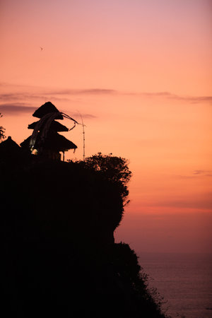 the temple of Ulu Watu Tempel on the island Bali in indonesia in southeastasiaのeditorial素材