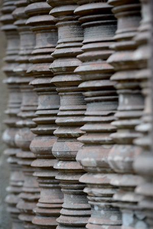 the Preah Khan Temple in the Temple City of Angkor near the City of Siem Reap in the west of...