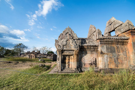 the Khmer Temples of Prsat Preah Vihear north of the town Sra Em in the province of Preah Vihear in Northwest Cambodia.  Cambodia, Sra Em, November, 2017,のeditorial素材