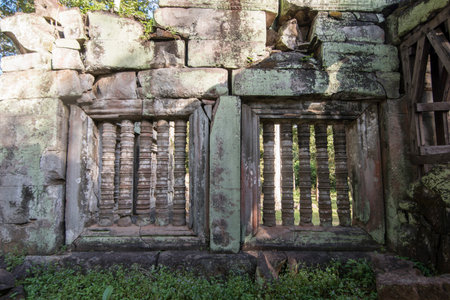 the Khmer Temples of Koh Ker east of the Town of Srayong west of the city Preah Vihear in Northwaest...