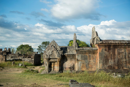 the Khmer Temples of Prsat Preah Vihear north of the town Sra Em in the province of Preah Vihear in Northwest Cambodia.  Cambodia, Sra Em, November, 2017,のeditorial素材
