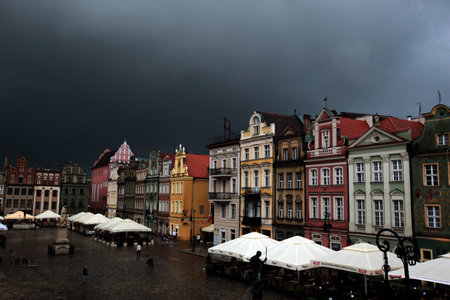 the Stray Rynek square in the old town of Poznan in Poland in east Europe.
