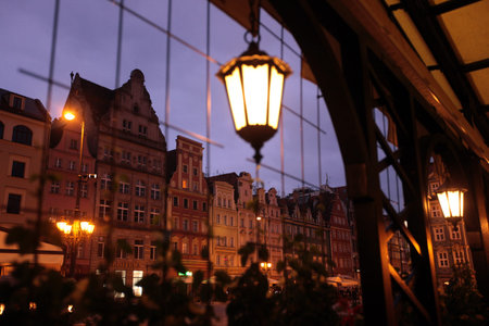 the Stray Rynek square in the old town of Wroclaw in Poland in east Europe.