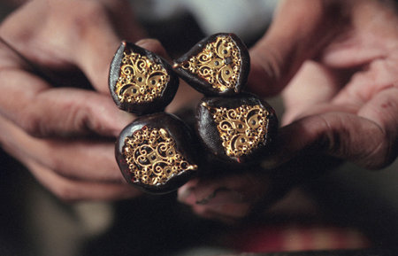 Working People in a Jewelry Factory in the City of Jaipur in the Province of Rajasthan in India. ...