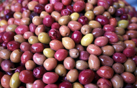 The Souq or Bazzar or Market in the old town of Marrakesh in Morocco in North Africa.のeditorial素材