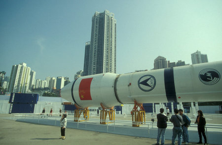 Chinese Rockets at a chinese Show in the City centre of Hong Kong before the the Handover of Hong...