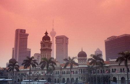 the Sultan Abdul Samad Building and Palace in the city of Kuala Lumpur in Malaysia.  Malaysia, Kuala...