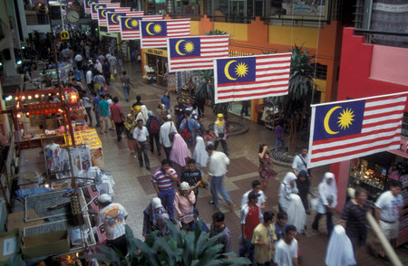 Malaysian People at the Malaysian National Day or Hari Merdeka, August, 31, in the city of Kuala Lumpur in Malaysia.  Malaysia, Kuala Lumpur, August, 1997のeditorial素材