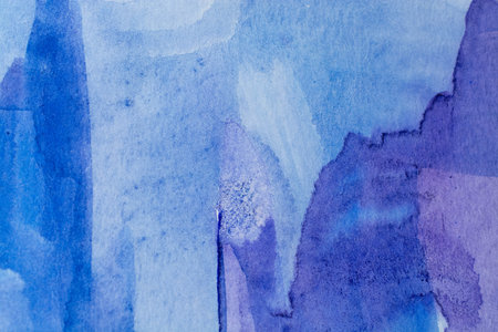 blue watercolors on paper texture, background design, hand painted element