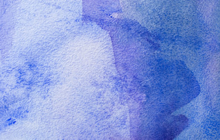 blue watercolors on paper texture, background design, hand painted element
