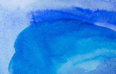 Abstract texture brush ink art background aquarel watercolor splash hand drawn paint. Decorative blue wallpaperの写真素材
