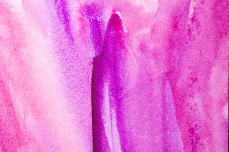 Magenta Paper Texture. Background, pink watercolor splash hand drawnの写真素材