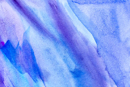 Abstract texture brush ink art background aquarel watercolor splash hand drawn paint. Decorative blue wallpaperの写真素材