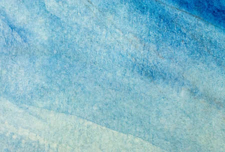 blue watercolors on paper texture, background design, hand painted elementの写真素材