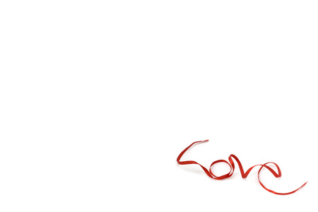 Love shape ribbon artの写真素材