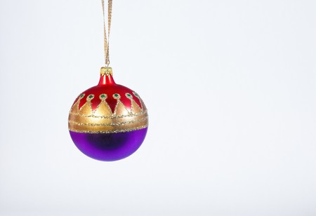 Single Christmas Bauble on a white background.の写真素材