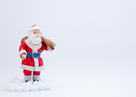 Father Christmas decoration on a white background.の写真素材