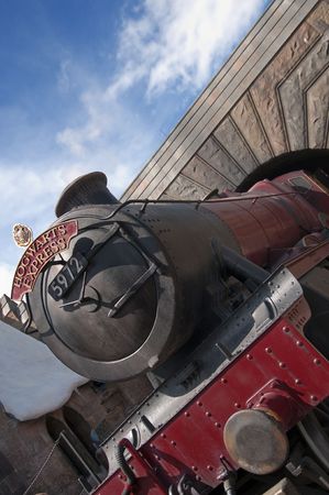 Hogwarts Express Train at the Wizarding World of Harry Potter, Florida, 15th October 2010.  It took 5 years and $265 million to build.のeditorial素材